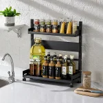 SPICE RACK ORGANIZER WITH ADJUSTABLE SHELF – DURABLE METAL, COUNTERTOP STORAGE SOLUTION - Image 3