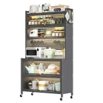 steel kitchen storage cabinet, kitchen storage cabinet Sri Lanka, steel cabinet with wheels, kitchen organizer Sri Lanka, racks.lk