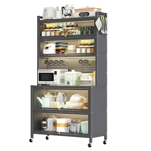 steel kitchen storage cabinet, kitchen storage cabinet Sri Lanka, steel cabinet with wheels, kitchen organizer Sri Lanka, racks.lk
