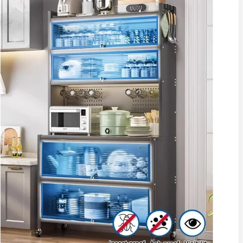 steel kitchen storage cabinet, kitchen storage cabinet Sri Lanka, steel cabinet with wheels, kitchen organizer Sri Lanka, racks.lk