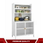 STEEL KITCHEN STORAGE CABINET - MICROWAVE AND OVEN RACK - Image 10