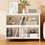 2 Layer Metal Storage Cabinet in Sri Lanka, white metal bookcase Sri Lanka, metal storage rack Sri Lanka, modern display shelf Sri Lanka, acrylic door cabinet Sri Lanka, flip door storage cabinet, multipurpose storage shelf Sri Lanka, minimalist cabinet Sri Lanka, powder coated steel cabinet, home organizer cabinet Sri Lanka