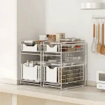 2 Tier Multifunctional Storage Rack in Sri Lanka, storage rack Sri Lanka, kitchen organizer in Sri Lanka, under sink storage Sri Lanka, bathroom rack Sri Lanka, sliding storage rack Sri Lanka, racks.lk