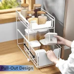 2 Tier Multifunctional Storage Rack in Sri Lanka, storage rack Sri Lanka, kitchen organizer in Sri Lanka, under sink storage Sri Lanka, bathroom rack Sri Lanka, sliding storage rack Sri Lanka, racks.lk