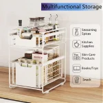2 Tier Multifunctional Storage Rack in Sri Lanka, storage rack Sri Lanka, kitchen organizer in Sri Lanka, under sink storage Sri Lanka, bathroom rack Sri Lanka, sliding storage rack Sri Lanka, racks.lk