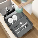 dish drying rack with water filter in Sri Lanka, kitchen cutlery holder Sri Lanka, utensil organizer Sri Lanka, countertop dish drying mat Sri Lanka, kitchen storage rack Sri Lanka, cup storage tray Sri Lanka, non slip drying mat Sri Lanka