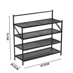 shoe rack in Sri Lanka, foldable shoe rack Sri Lanka, metal mesh shoe stand, black shoe organizer rack, carbon steel shoe rack, shoe storage rack in Sri Lanka, 4 tier shoe rack, entryway shoe rack, foldable shoe shelf, multipurpose shoe stand Sri Lanka, space saving shoe rack, foldable footwear organizer
