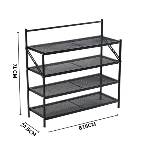 shoe rack in Sri Lanka, foldable shoe rack Sri Lanka, metal mesh shoe stand, black shoe organizer rack, carbon steel shoe rack, shoe storage rack in Sri Lanka, 4 tier shoe rack, entryway shoe rack, foldable shoe shelf, multipurpose shoe stand Sri Lanka, space saving shoe rack, foldable footwear organizer
