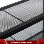 4-TIER FOLDABLE METAL MESH SHOE RACK – 67.5CM X 24.5CM X 71CM – BLACK FINISH – HEAVY DUTY CARBON STEEL SHOE STORAGE STAND FOR HOME & ENTRYWAY - Image 6