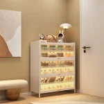 shoe rack in Sri Lanka, shoe storage cabinet in Sri Lanka, white shoe rack, multi-layer shoe organizer, acrylic door shoe cabinet, dustproof shoe rack, space-saving shoe rack, entryway shoe organizer, modern shoe rack in Sri Lanka, best shoe rack for home Sri Lanka