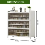 Shoe Rack in Sri Lanka – White Multi-Layer Shoe Storage Cabinet with Transparent Doors