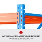 4 Tier Warehouse Storage Rack – Adjustable Boltless Design (120cm x 60cm x 200cm) - Image 8