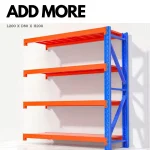 WAREHOUSE STORAGE RACK – 4 TIER COMMERICAL STORAGE RACK- BOLTLESS DESIGN 200CM X 60CM X 200CM