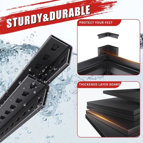 Multipurpose 5 Layer Storage Shelf Rack for Books, kitchen Appliances, Microwave & Oven L70cm x D40Cm x L160cm - Image 3