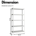 4 Tier Steel Rack, Storage Shelf for Shops Kitchen, Warehouse, Showrooms – L70 x D40 x H160cm - Image 2
