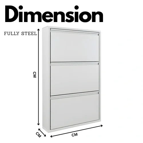 WALL MOUNTED STEEL SHOE RACK , 3 TIER ENTRYWAY SHOE ORGANIZER - Image 2