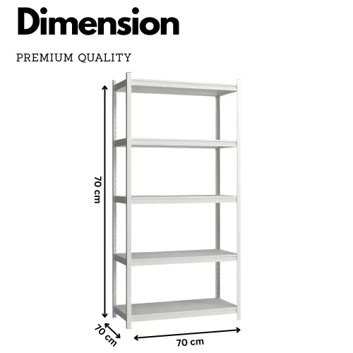 4 Tier Steel Rack, Storage Shelf for Shops Kitchen, Warehouse, Showrooms – L70 x D40 x H160cm - Image 2