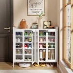 STEEL SHOE CABINET ORGANIZER WITH 4 DOOR AND 6 SPACIOUS LAYERS - ADJUSTABLE SHELVES - HIGHLY DURABLE - Image 4
