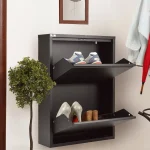 STEEL SHOE RACK WITH PULL OUT DOOR, SHOE CABINET, SHOE RACK FOR OFFICE AND ENTRYWAY