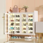 STEEL SHOE CABINET ORGANIZER WITH 4 DOOR AND 6 SPACIOUS LAYERS - ADJUSTABLE SHELVES - HIGHLY DURABLE - Image 6