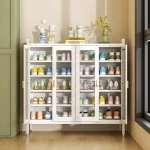 STEEL SHOE CABINET ORGANIZER WITH 4 DOOR AND 6 SPACIOUS LAYERS - ADJUSTABLE SHELVES - HIGHLY DURABLE - Image 9
