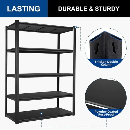 Heavy Duty 5 Tier Storage Rack for Shops,