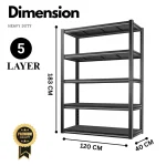 Heavy Duty 5 Tier Storage Rack for Shops, Kitchen, Warehouse, showrooms L120 x D40 x H183 - Image 2