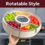 DIVIDED SERVING TRAY WITH LID & HANDLE