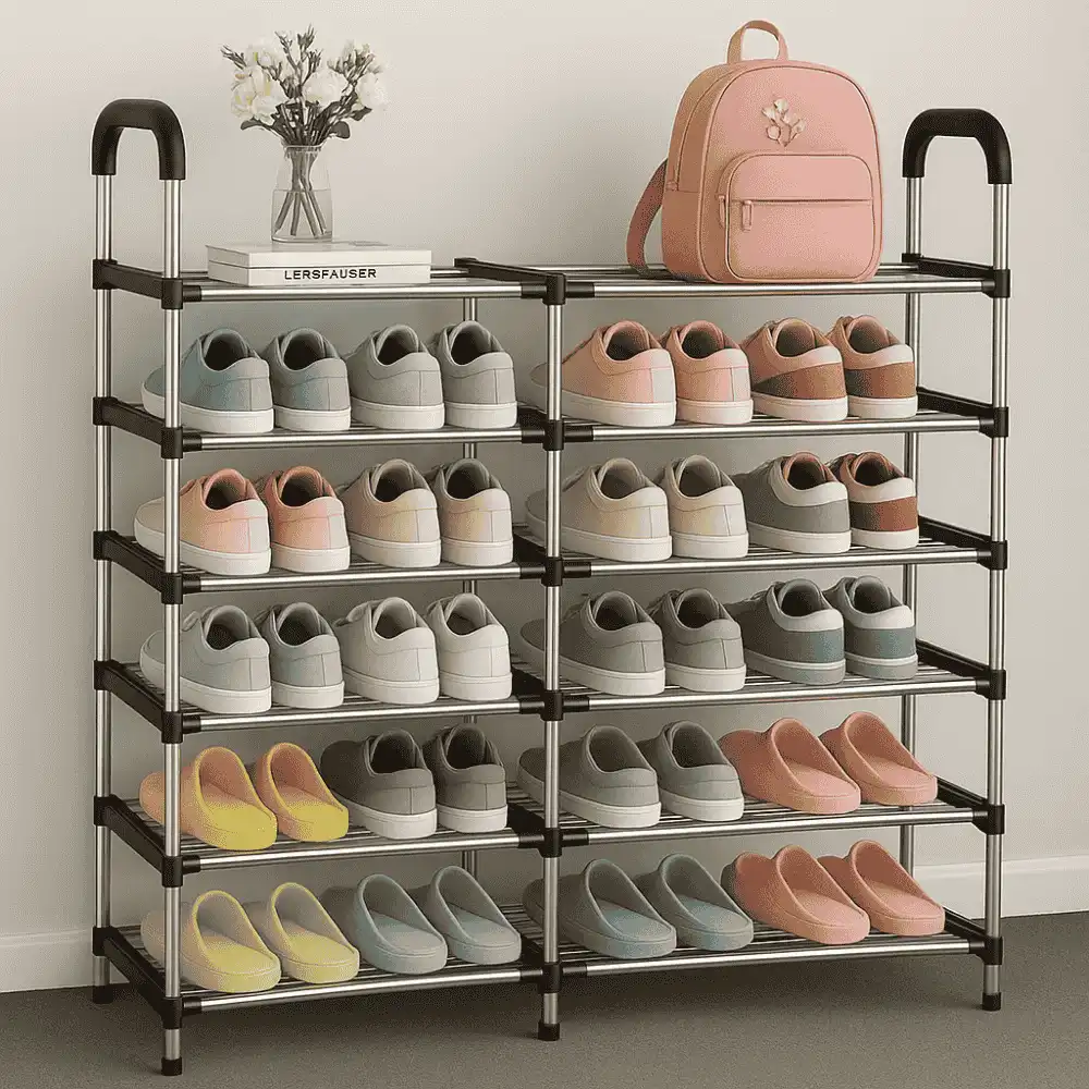DOUBLE SIDED SHOE STORAGE RACK DOUBLE SIDED SHOE STORAGE RACK