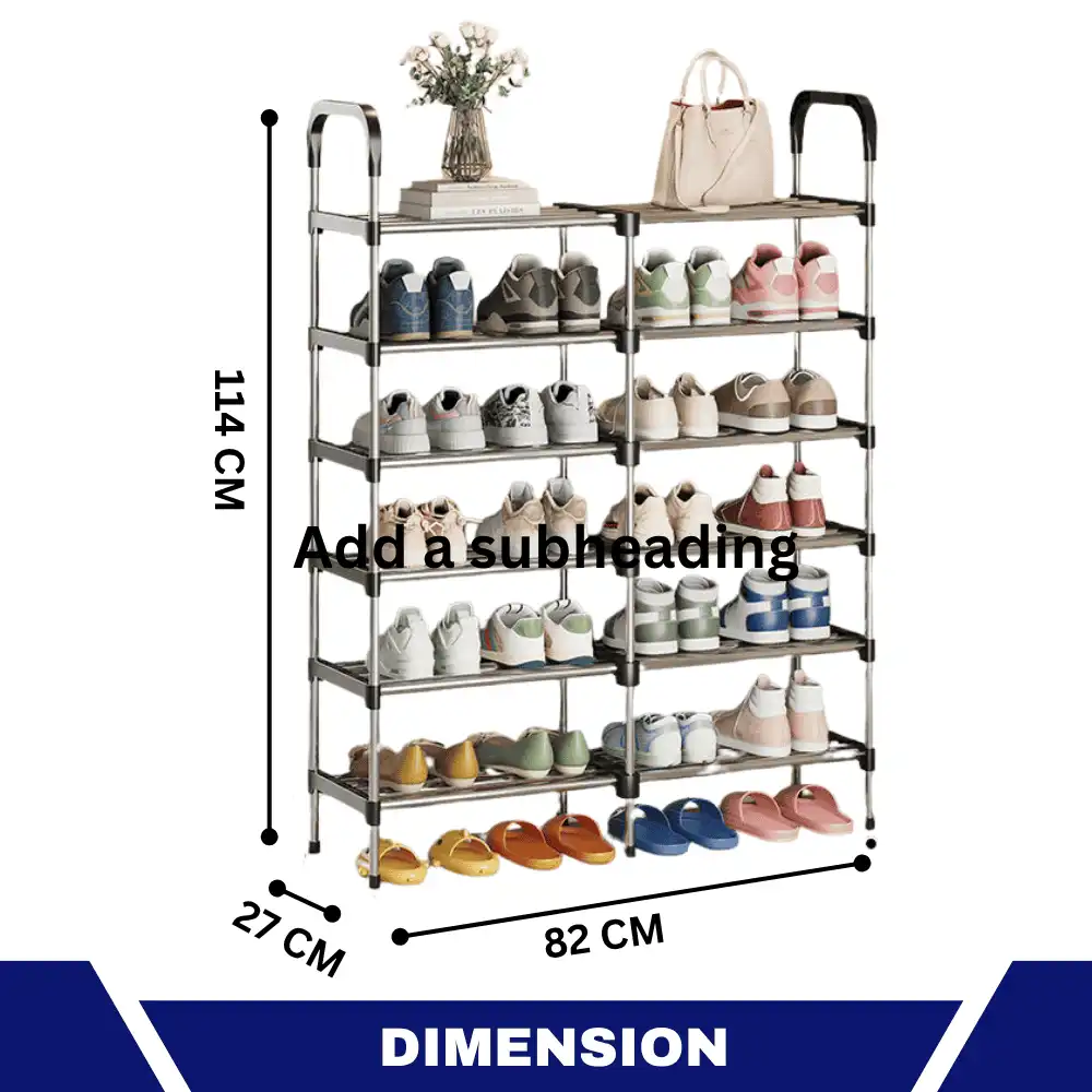 Footwear rack in sri lanka DOUBLE SIDED SHOE STORAGE RACK, PORTABLE SHOE ORGANIZER – EASY ASSEMBLY - Image 2