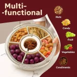 DIVIDED SERVING TRAY WITH LID & HANDLE, FRIDGE ORGANIZER, FOOD STORAGE FOR TRAVEL AND KITCHEN - Image 7