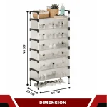 COVERED SHOE RACK FOR HOME AND OFFICE, 7 LAYER SHOE STORAGE CABINET WITH FLIP COVER, EASY ASSEMBLE AND DURABLE - Image 2