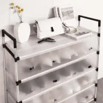 COVERED SHOE RACK FOR HOME AND OFFICE, 7 LAYER SHOE STORAGE CABINET WITH FLIP COVER, EASY ASSEMBLE AND DURABLE - Image 3
