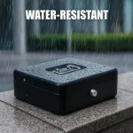 HEAVY DUTY CASH BOX WITH LOCK, PORTABLE MONEY BOX FOR NOTES AND COINS - Image 5