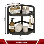 STEEL CORNER RACK, KITCHEN AND BATHROOM STORAGE RACK (2 & 3 Layer) - Image 2