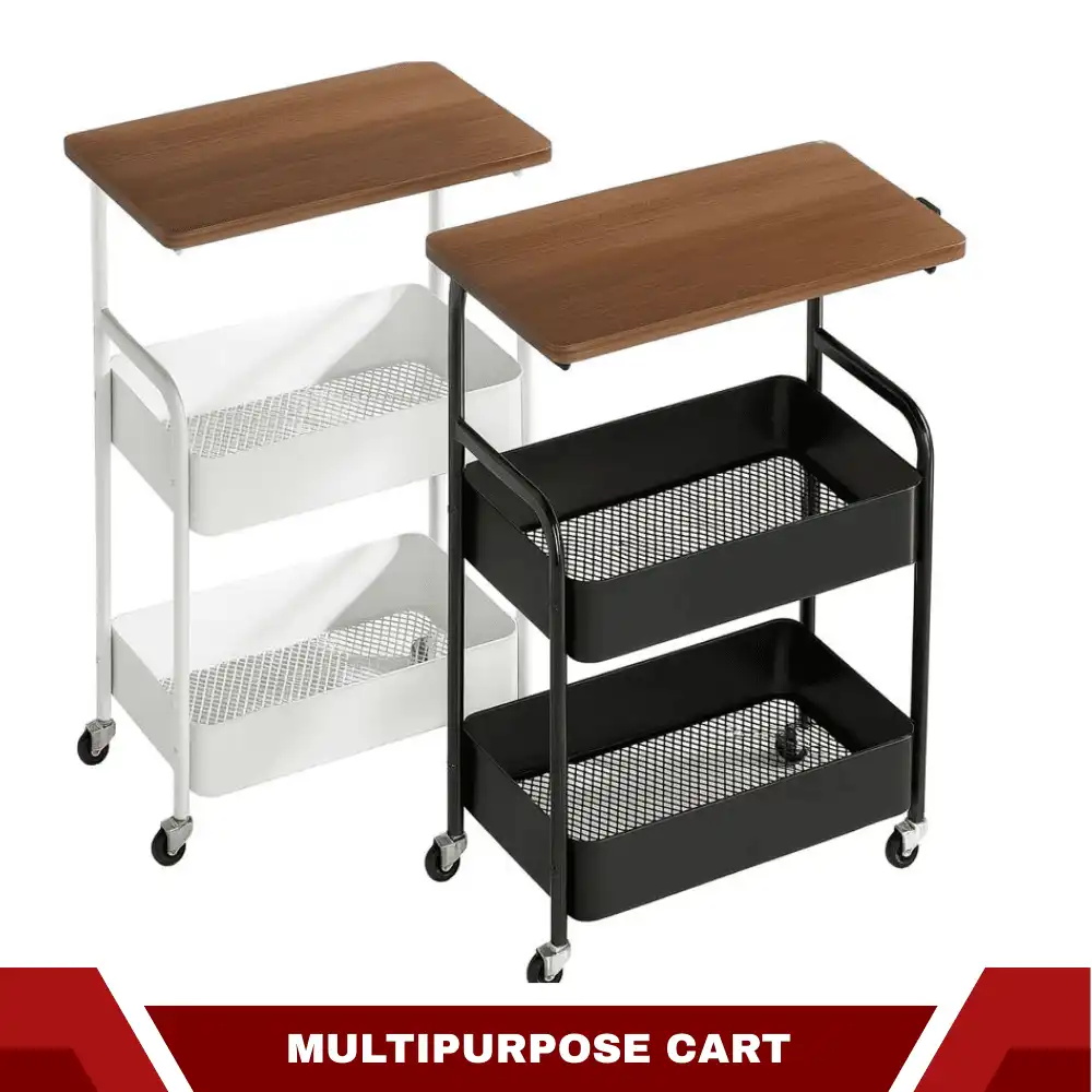 MULTIPURPOSE STEEL STORAGE CART WITH WHEELS - KITCHEN TROLLEY, OFFICE RACK, KIDS ORGANIZER MULTIPURPOSE STEEL STORAGE CART WITH WHEELS - KITCHEN TROLLEY, OFFICE RACK, KIDS ORGANIZER