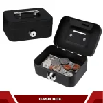 steel cash box with secure lock