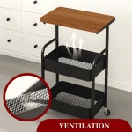 MULTIPURPOSE STEEL STORAGE CART WITH WHEELS - KITCHEN TROLLEY, OFFICE RACK, KIDS ORGANIZER - Image 6