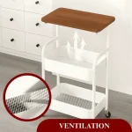 MULTIPURPOSE STEEL STORAGE CART WITH WHEELS - KITCHEN TROLLEY, OFFICE RACK, KIDS ORGANIZER - Image 10