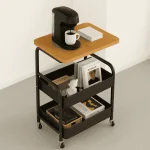 MULTIPURPOSE STEEL STORAGE CART WITH WHEELS - KITCHEN TROLLEY, OFFICE RACK, KIDS ORGANIZER - Image 5