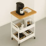 MULTIPURPOSE STEEL STORAGE CART WITH WHEELS - KITCHEN TROLLEY, OFFICE RACK, KIDS ORGANIZER - Image 11