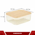 MESH WIRE METAL BASKET WITH WOODEN LID