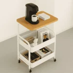 MULTIPURPOSE STEEL STORAGE CART WITH WHEELS - KITCHEN TROLLEY, OFFICE RACK, KIDS ORGANIZER - Image 7