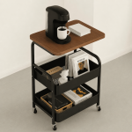 MULTIPURPOSE STEEL STORAGE CART WITH WHEELS - KITCHEN TROLLEY, OFFICE RACK, KIDS ORGANIZER - Image 5