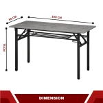 FOLDING WOODEN COMPUTER TABLE - DOUBLE LAYER | STEEL FRAME TABLE FOR HOME & OFFICE - Image 4