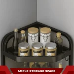 STEEL CORNER RACK, KITCHEN AND BATHROOM STORAGE RACK (2 & 3 Layer) - Image 4