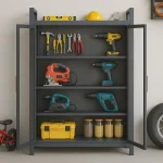 PREMIUM DOUBLE-DOOR METAL KITCHEN CABINET - 4 LAYER BOOK SHELF AND STORAGE RACK - Image 12