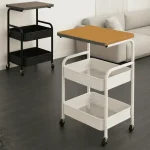 MULTIPURPOSE STEEL STORAGE CART WITH WHEELS - KITCHEN TROLLEY, OFFICE RACK, KIDS ORGANIZER - Image 4