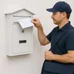 WALL MOUNTED METAL POST BOX WITH LOCK - WEATHERPROOF SECURE MAILBOX FOR HOME & OFFICE, DURABLE OUTDOOR LETTER BOX - Image 8