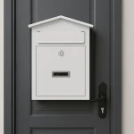 WALL MOUNTED METAL POST BOX WITH LOCK - WEATHERPROOF SECURE MAILBOX FOR HOME & OFFICE, DURABLE OUTDOOR LETTER BOX - Image 2